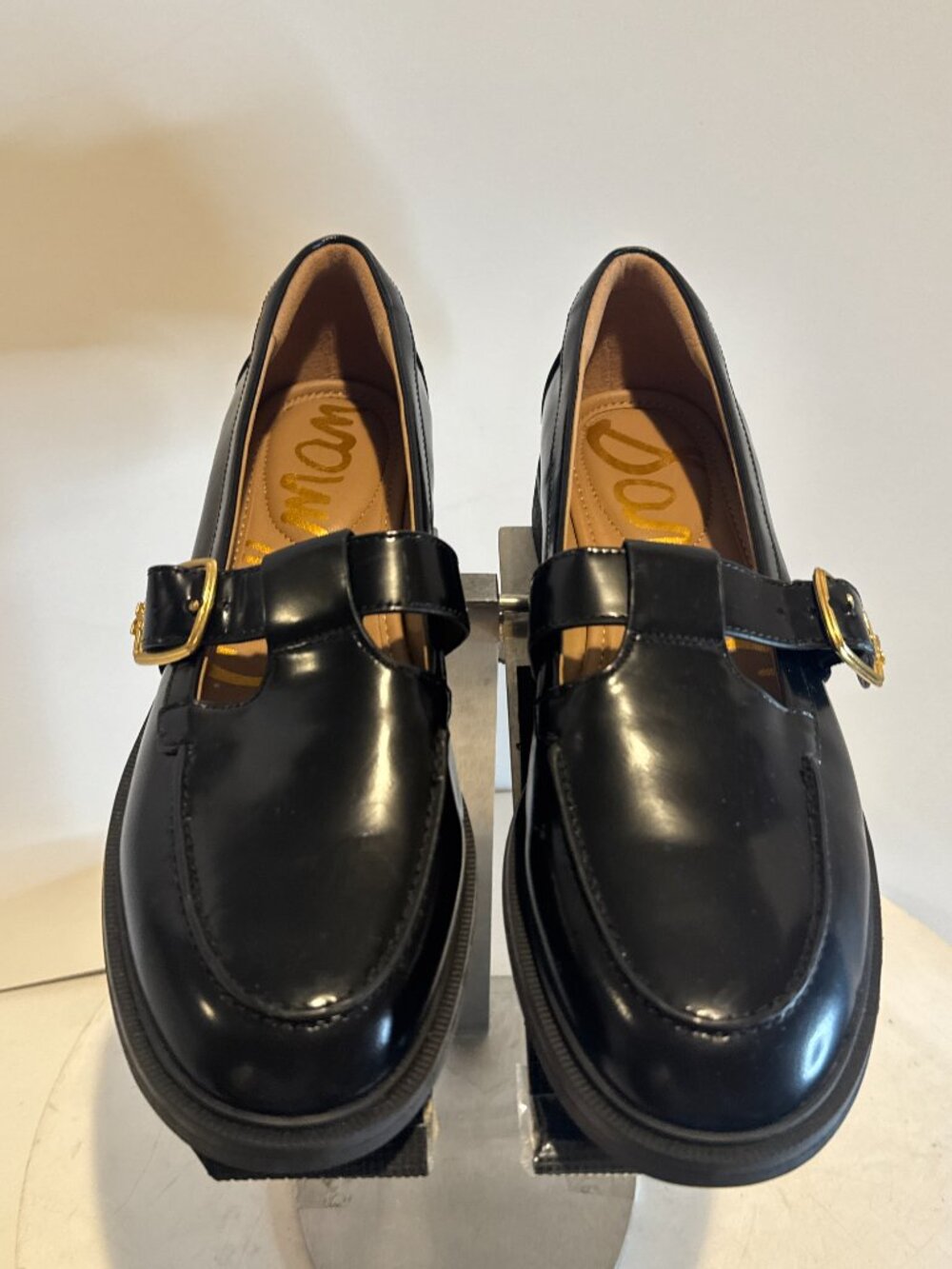 Sam Edelman Elaina T- Strap Buckle Loafer Leather Women's size 9 - Picture 2 of 10